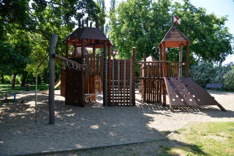 A megújított margitszigeti Pólós játszótér